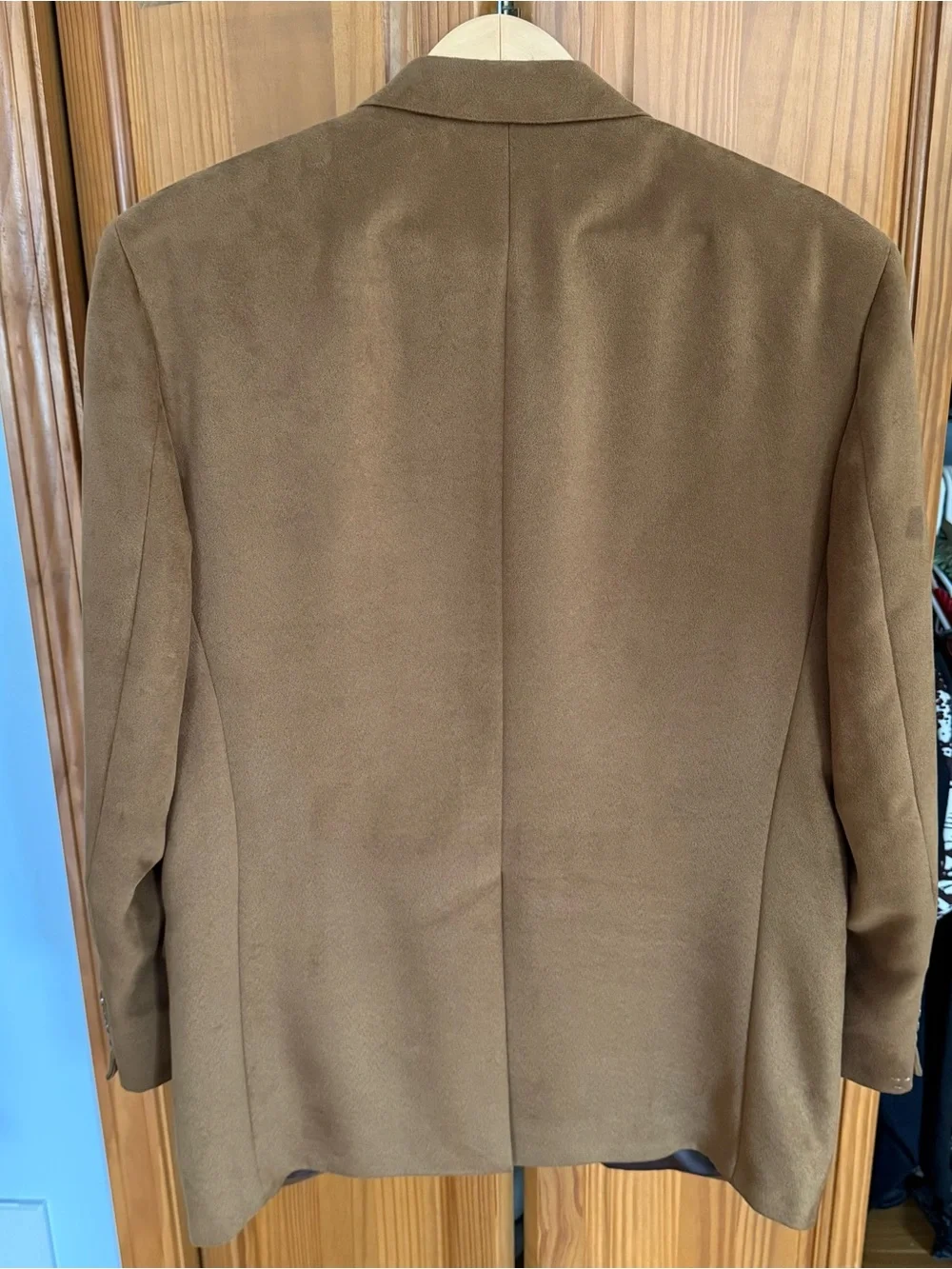 Chaps Ralph Lauren Men’s Two Button Brown Blazer Suede Sport Coat Jacket 40R